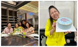 NSND Hồng Vân được học trò và đồng nghiệp mừng sinh nhật, nhan sắc sau giảm cân gây choáng