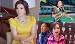 Lưu Hiểu Khánh ở tuổi 70, khuôn mặt già nua, trang điểm đậm, giả làm thiếu nữ nhưng lại trông như bà ngoại