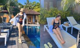 Bảo Thanh tự tin diện đồ tắm một mảnh khoe dáng, đã làm mẹ 2 con vẫn nuột nà chẳng kém thời con gái 