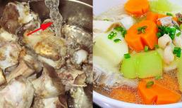 Mẹo hầm xương nhanh mềm, thêm vài giọt giấm, nước dùng trong veo và hết sạch mùi hôi 