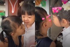 Con gái Thiên An gây mê với loạt biểu cảm cùng hành động đòi được hôn, tình cảm thế này bảo sao ai cũng mến