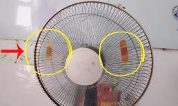 Dán miếng urgo lên quạt điện, không những thư giãn tinh thần còn đuổi được côn trùng