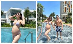 Mặc kệ bị mắng, Phương Trinh Jolie vẫn diện bikini bé tẹo khi cận ngày sinh