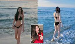 'Hot girl tuyển nữ Việt Nam' diện bikini nhỏ xíu, khoe vòng eo con kiến bỏng mắt