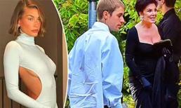 Justin Bieber giản dị làm nền cho vợ Hailey và Kris Jenner khi đến tham dự đám cưới trợ lý cũ của Kim Kardashian