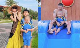 Trà My Idol 'xả ảnh' cùng hai quý tử đi nghỉ dưỡng, chồng đại gia cũng hiếm hoi lên sóng