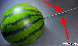 Không ngờ cắm đũa vào dưa hấu lại có tác dụng mạnh như vậy và giải quyết được cả một vấn đề lớn