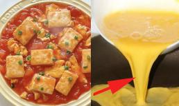 Đậu phụ sốt đừng chỉ cho mỗi cà chua, thử một lần thêm trứng, mùi vị mâm cơm nhà bạn sẽ rất khác