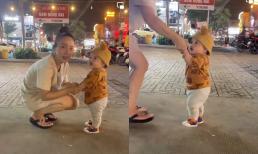 Lê Dương Bảo Lâm hào hứng khoe cảnh Út Phin tập đi cực đáng yêu, một chi tiết giống ba gây cười 