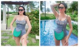 Phượng Chanel gây mê với dáng nuột ở ngưỡng U50 với đồ tắm hoạ tiết