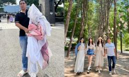 Quyền Linh xả kho loạt ảnh đi du lịch của gia đình nhưng hậu trường lại gây cười vì quá hài 