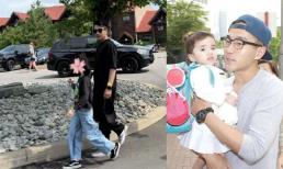 Lưu Khải Uy đưa ái nữ đi du lịch, không ngờ con gái Dương Mịch thừa hưởng gen của mẹ, cao ngang ngực bố 