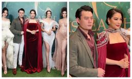 Anh Dũng cúi người chỉnh trang phục cho Trương Ngọc Ánh, Miss Earth Việt Nam 2023 công bố 3 huấn luyện viên