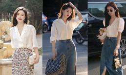 Sau khi xem rất nhiều quần áo, tôi nhận ra rằng 'áo sơ mi + váy' là xinh tươi, thanh lịch và không kén chọn người mặc