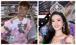 Tân Miss World Vietnam 2023 công khai bạn trai ngay khi đăng quang, nửa kia còn ôm hoa đến chúc mừng