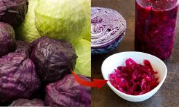 Bắp cải tím có giá trị dinh dưỡng thế nào so với bắp cải trắng? Mẹo muối bắp cải tím lạ miệng
