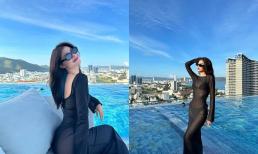 Á hậu Kiều Loan khoe body lấp ló với bộ bikini 2 mảnh, sắc vóc hậu công khai thẩm mỹ thế nào? 