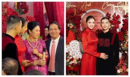 Vũ Ngọc Anh và Cường Seven nhận phong bì cưới mỏi tay, phụ huynh bày tỏ mong ước con gái sinh đôi