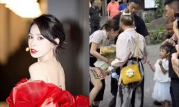 Chi Pu ghi điểm khi nhận món quà cực đáng yêu từ fan nhí trong lúc quay show tại Trung Quốc, fan rần rần khen ngợi