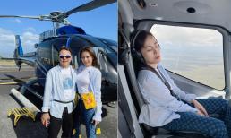Phương Oanh nôn ói, 'rối loạn tiền đình' vì sợ độ cao khi ngồi trực thăng ngắm miệng núi lửa cùng Shark Bình