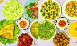 Hơn 20 mâm cơm nhà mùa thu vàng ươm, bắt mắt, nấu chưa đến một giờ đã hoàn thành, ngon lành và 'tròn vị'