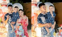 Vợ chồng trung vệ Duy Mạnh tổ chức sinh nhật hoành tráng cho con trai