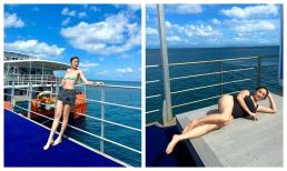 Cát Tường nóng bỏng với đồ tắm nhưng nhìn sang ái nữ càng mướt mắt hơn