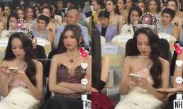 Hoa hậu Thanh Thủy gây tranh cãi vì một hành động khi đi sự kiện, Á hậu Ngọc Thảo lại ghi điểm khi chủ động 'nhắc khéo' đàn em 