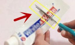 Hãy giữ lại tuýp kem đánh răng đã dùng hết, thả vào bể nước bồn cầu thay cho chất tẩy rửa, công dụng thật sự tuyệt vời