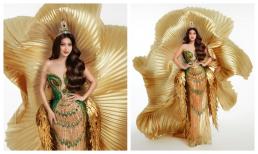 Hoa hậu Đoàn Thiên Ân lộ diện bộ đầm final walk quá độc lạ khép lại nhiệm kỳ của mình