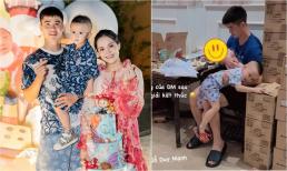 Bà xã trung vệ Đỗ Duy Mạnh lần đầu công khai ảnh con gái mới chào đời
