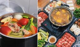 Nghỉ lễ quây quần bên gia đình ăn lẩu, chỉ bạn mẹo nấu nước dùng ngọt thanh từ rau củ quả