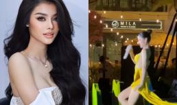 Dân tình xót xa khi Á hậu Kiều Loan bất ngờ ngã nhào trên sân khấu