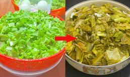 Muối dưa cải chẳng cần khéo tay, cho thêm hai thứ, dưa cải vàng ngon và để lâu không lo hỏng 