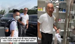 Tiến Luật bị Thu Trang 'bóc phốt' đưa quý tử đi tựu trường nhưng 'chơi nổi' hơn cả con