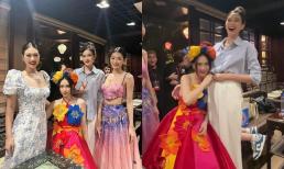 Hòa Minzy tiếp tục 'chơi lớn', chụp ảnh cùng dàn hậu chân dài, bất lực khi chỉ cao ngang 'cạp quần' Đỗ Thị Hà