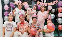 MC Nguyễn Hoàng Linh bế bụng bầu cùng chồng mới mừng sinh nhật hai con trai 