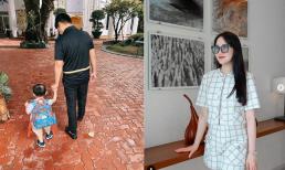 Thiếu gia Phan Thành đưa con trai đến trường trong ngày đầu đi học, quý tử 'ngậm thìa vàng' đã lớn thế này 