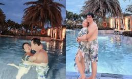 Cao Minh Đạt xả kho loạt ảnh cực tình cảm bên bà xã, hết hôn má lại nhìn nhau đắm đuối 