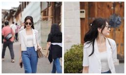 Hoa hậu Đặng Thu Thảo lại gây mê với style giản dị xuống phố nhưng dung mạo chuẩn thần tiên tỉ tỉ