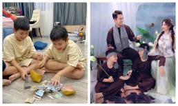 Con trai Đăng Khôi đập ống heo, mang tiền gửi bố mẹ tặng trẻ em nghèo nhân dịp Tết Trung Thu 