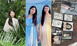 Lọ Lem nhà Quyền Linh tiếp tục gây sốt với nhan sắc ngọt ngào, Hạt Dẻ lần đầu khoe tài vẽ tranh chẳng thua kém chị gái 