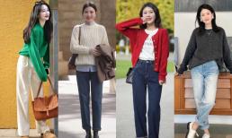 Thật dễ dàng để diện vào đầu thu, 'áo len + quần dài' thanh lịch, cao ráo và không cầu kỳ chút nào!