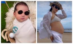 Minh Hằng khoe cận chân dung quý tử sau một tháng sinh con