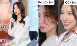 Hoa hậu Thùy Tiên vướng nghi vấn thẩm mỹ qua một chi tiết khác lạ trên gương mặt