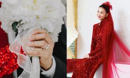 Thanh Hằng rực rỡ như hoa mẫu đơn, vẫn nhất định giấu chồng trong ngày cưới 