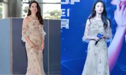 Lưu Diệc Phi và Son Ye Jin mặc 'đụng váy', người thì cao quý, người kia thua cả ngoại hình lẫn khí chất