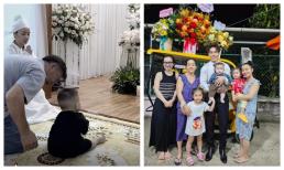 Lê Dương Bảo Lâm gây xót xa với cảnh các con bái lạy trước linh cữu mẹ vợ mình