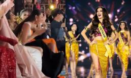 Hoa hậu Thùy Tiên vỡ òa sau khi nghe Lê Hoàng Phương - đại diện Việt Nam lọt Top 10 bằng thực lực tại Miss Grand International 2023