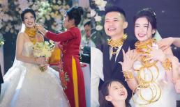 Danh tính cô dâu đeo vàng trĩu cổ hot nhất hôm nay, nhan sắc chẳng kém Hoa khôi 